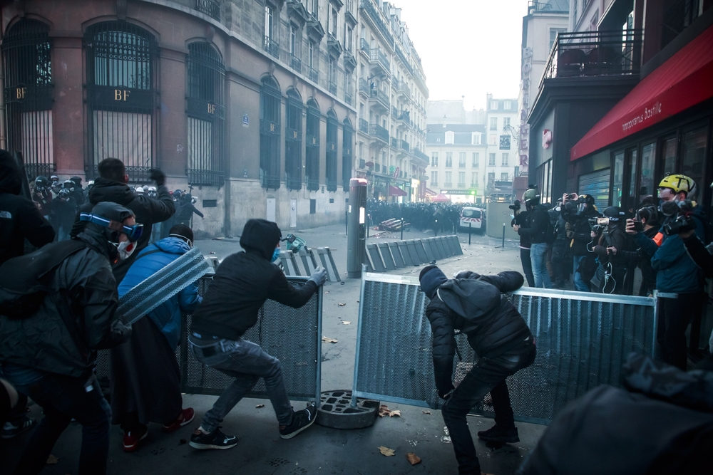 Protest against the newly voted global security law in Paris  / CHRISTOPHE PETIT TESSON