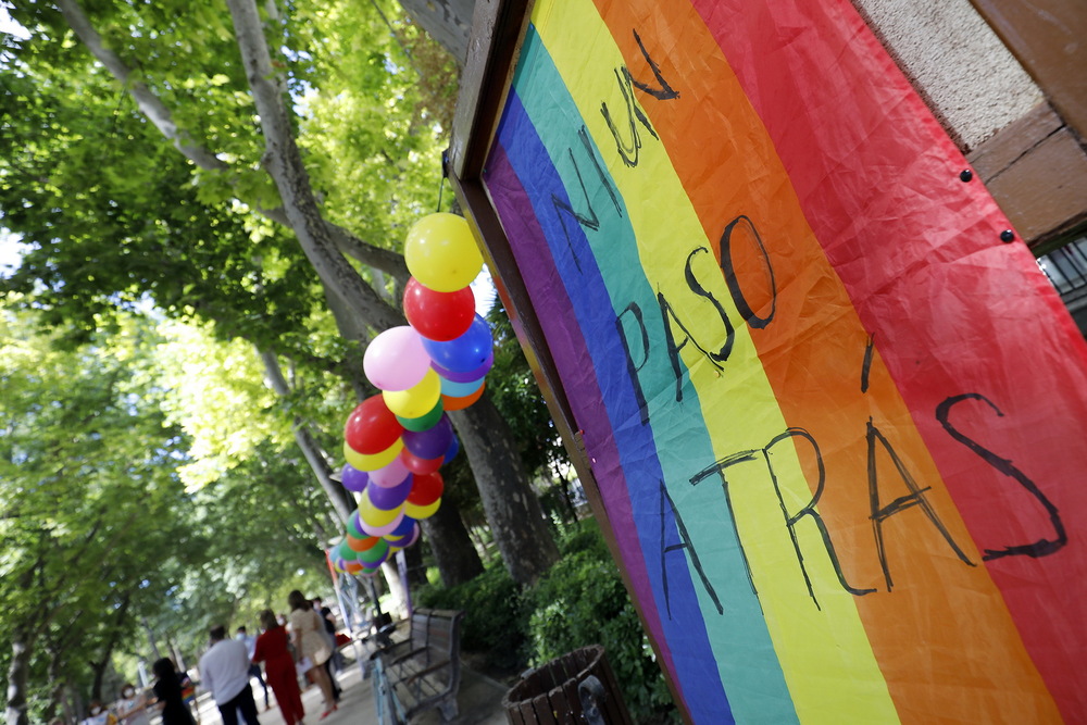 El Parque de Abelardo Sánchez acogió la lectura del manifiesto en el Día del Orgullo LGTBI  / LUIS VIZCAINO