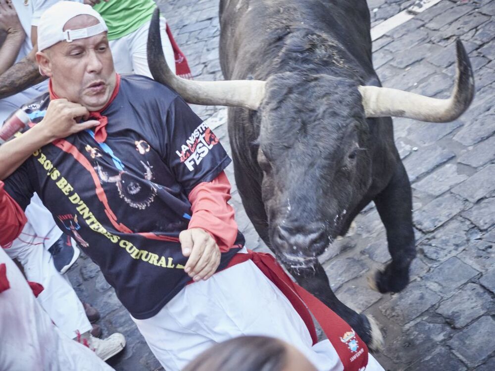 Segundo encierro de San Fermín 2022 en Pamplona (Navarra)   / EDUARDO SANZ