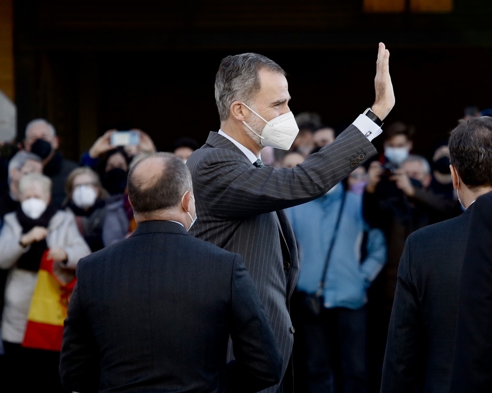 El Rey Felipe VI ya se encuentra en la Ciudad de la Justicia