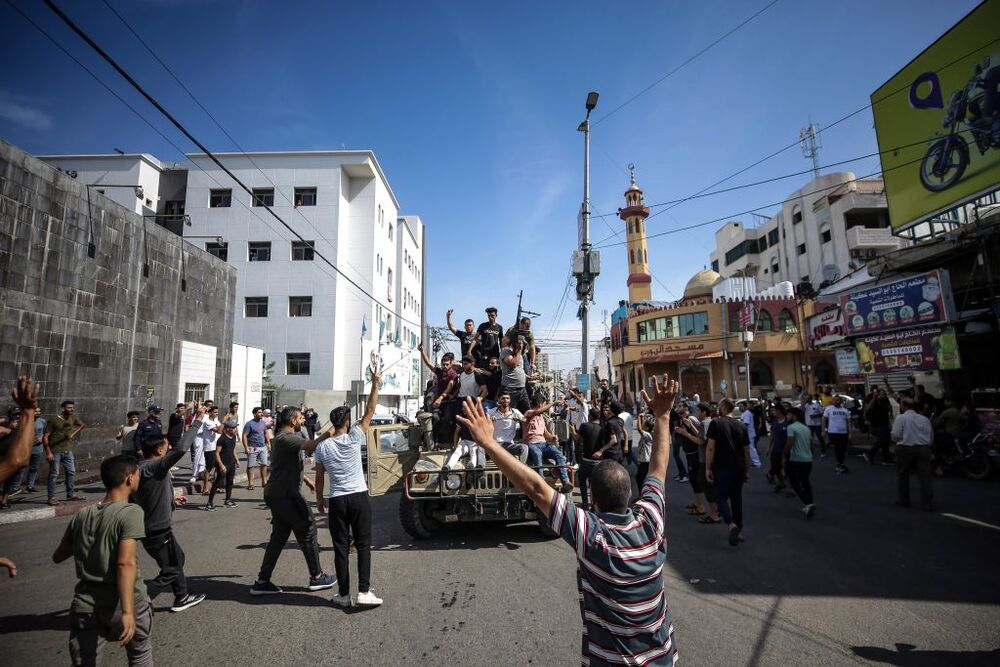 Rocket launches on Israel from Gaza  / HAITHAM IMAD