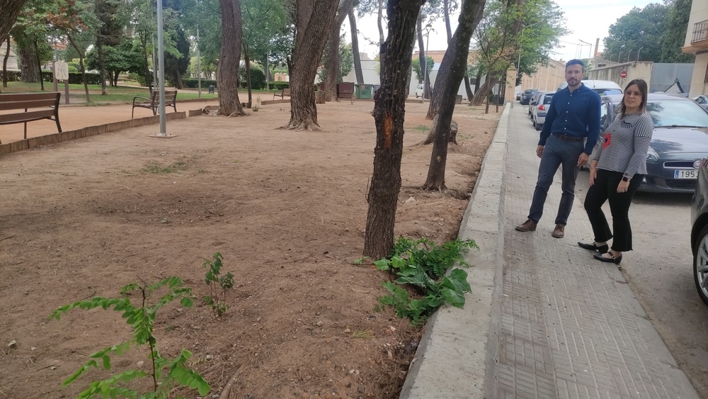 El muro del parque Joaquín Acacio incumple la alineación 