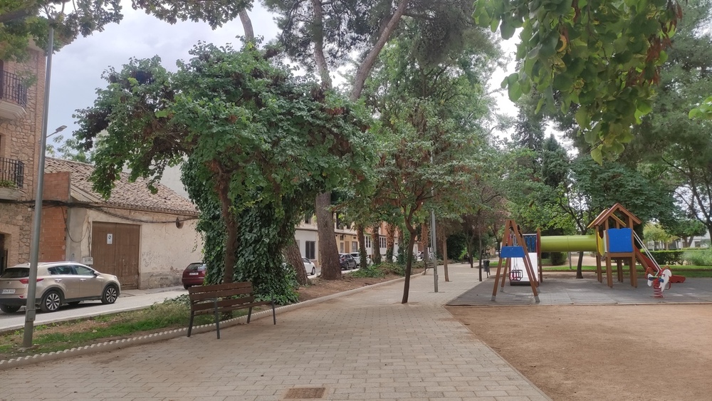 El muro del parque Joaquín Acacio incumple la alineación 