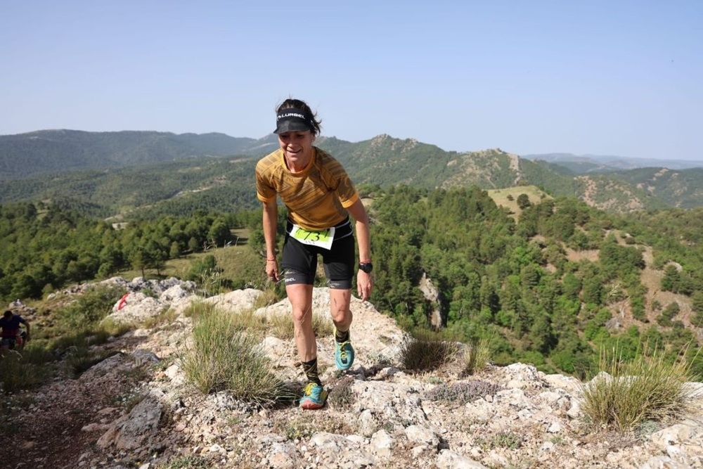 Ana Tauste, durante la prueba de trail de Peñascosa. 