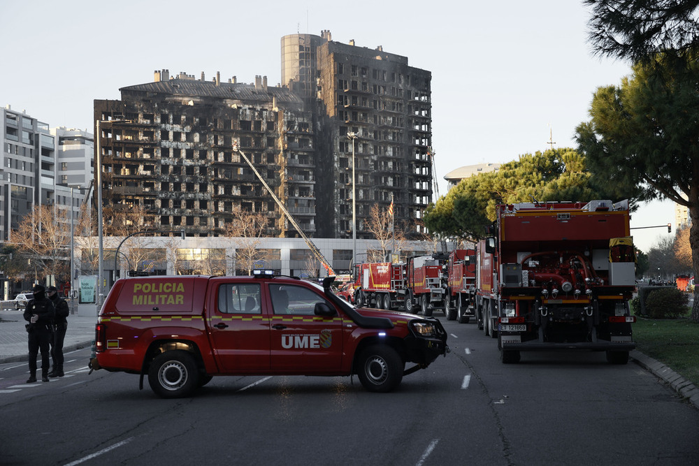 Estado en el que han quedado los edificios tras ser arrasados por las llamas