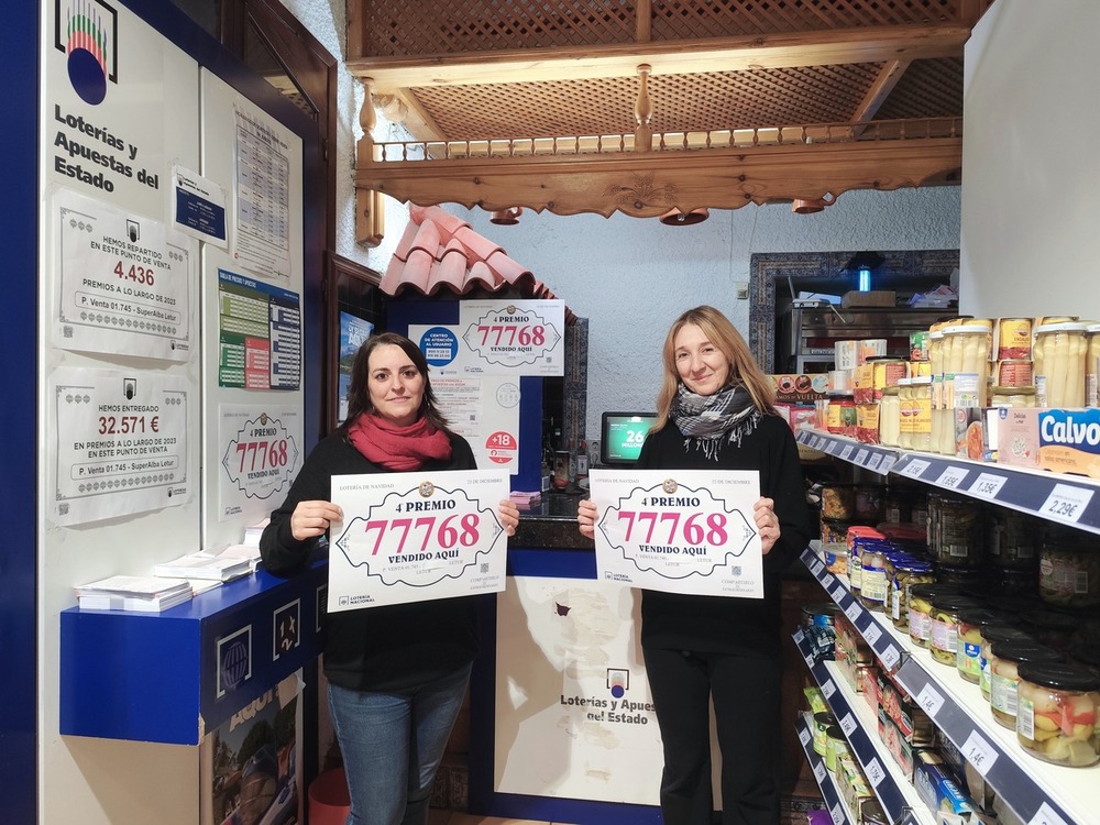 En Letur, el supermercado Maemía vendió dos décimos de un cuarto premio.