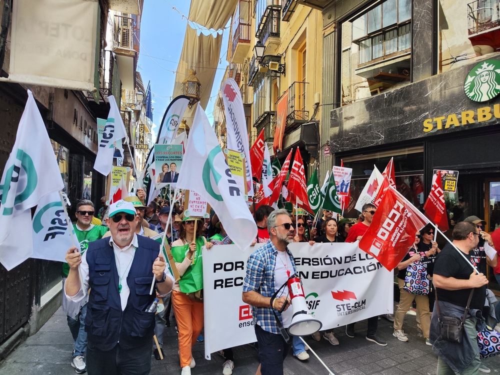 Manifestación de profesores en Toledo