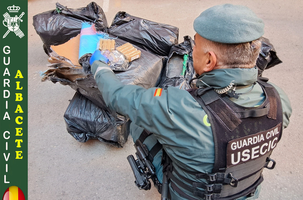 Detienen a un joven de 29 años con 280 kilos de hachís 