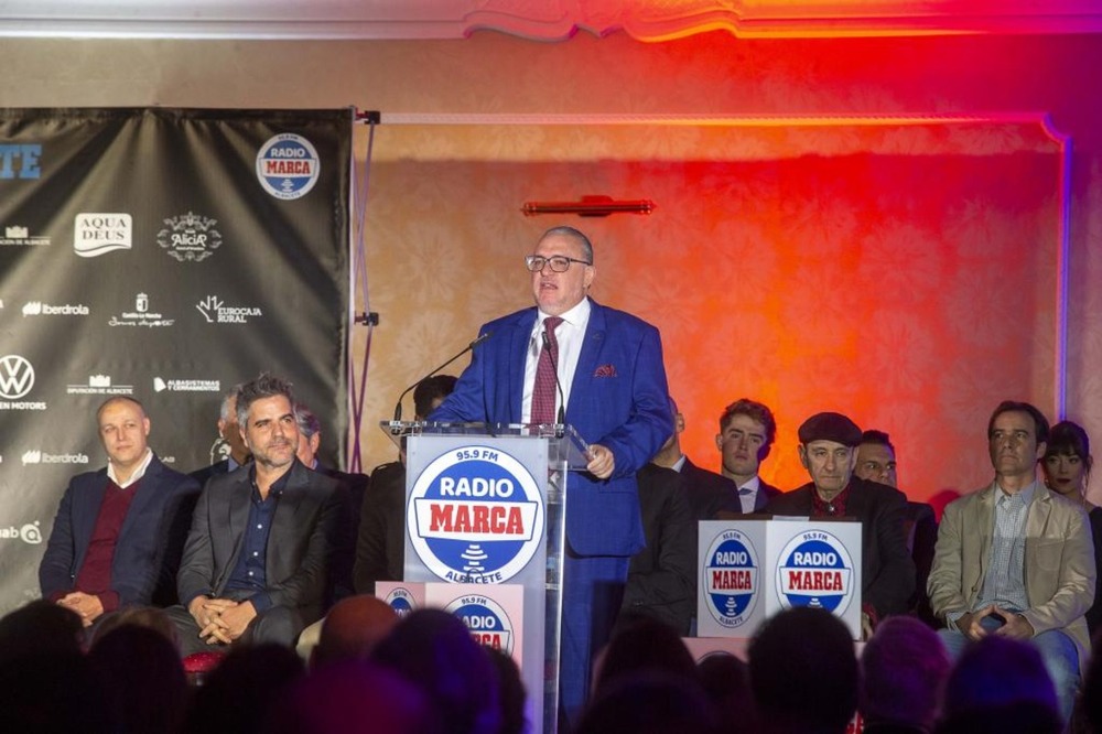 Luis Castelo, director de 'Radio Marca Albacete', durante la tercera gala de premios que realiza.