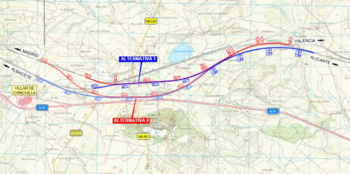 A información las variantes ferroviarias en el Salobrejo