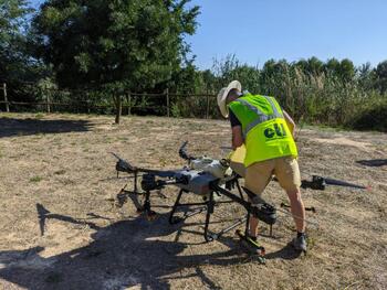 El Ayuntamiento usa drones para combatir los mosquitos