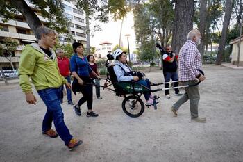 Óscar Cardo habló sobre el uso de la silla Joëlette